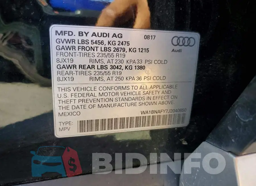 WA1BNAFY7J2040850 Photo# 13