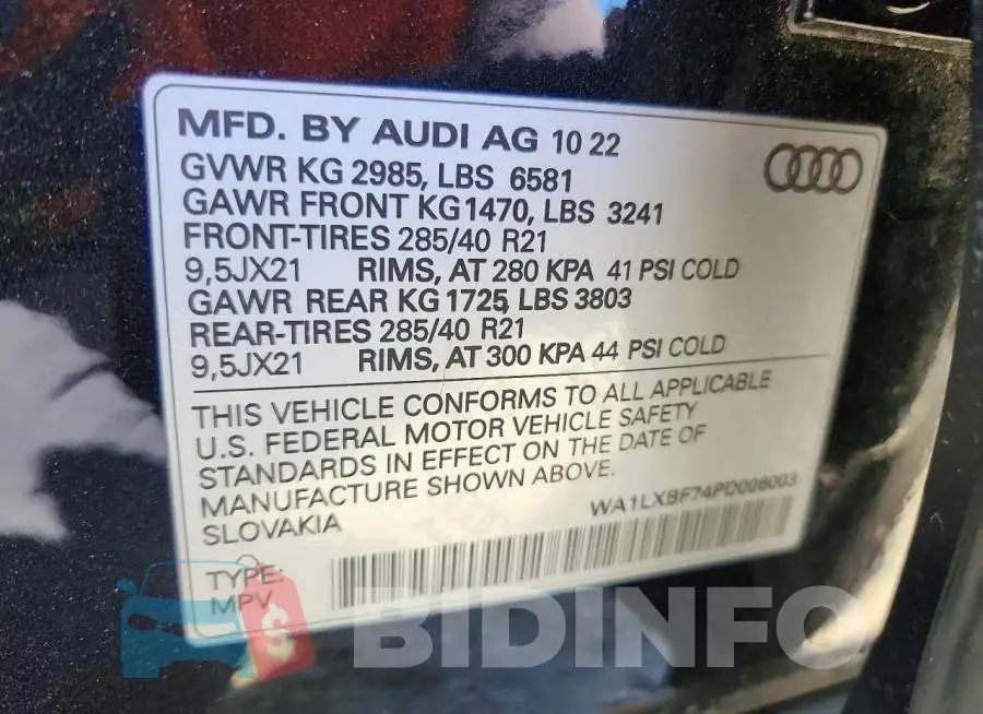 WA1LXBF74PD006003 Photo# 13