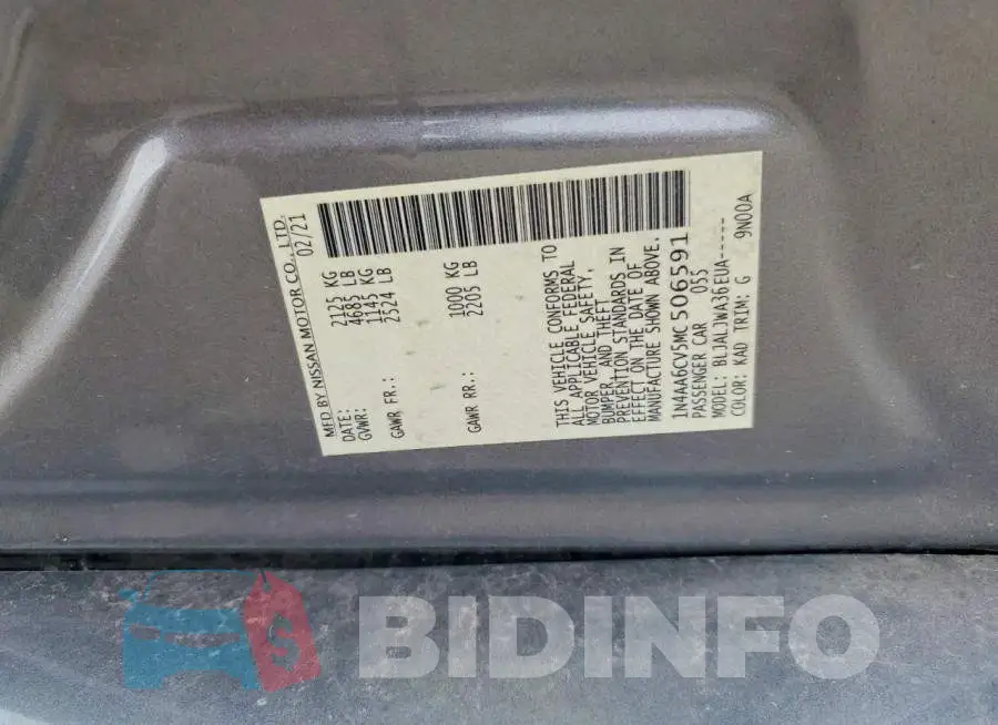 1N4AA6CV5MC506591 Photo# 12
