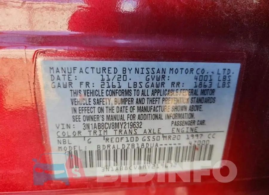 3N1AB8CV8MY219632 Photo# 12