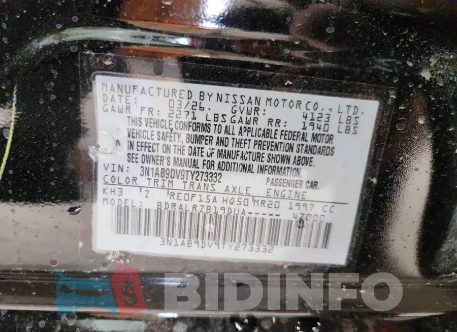 3N1AB9DV9TY273332 Photo# 12