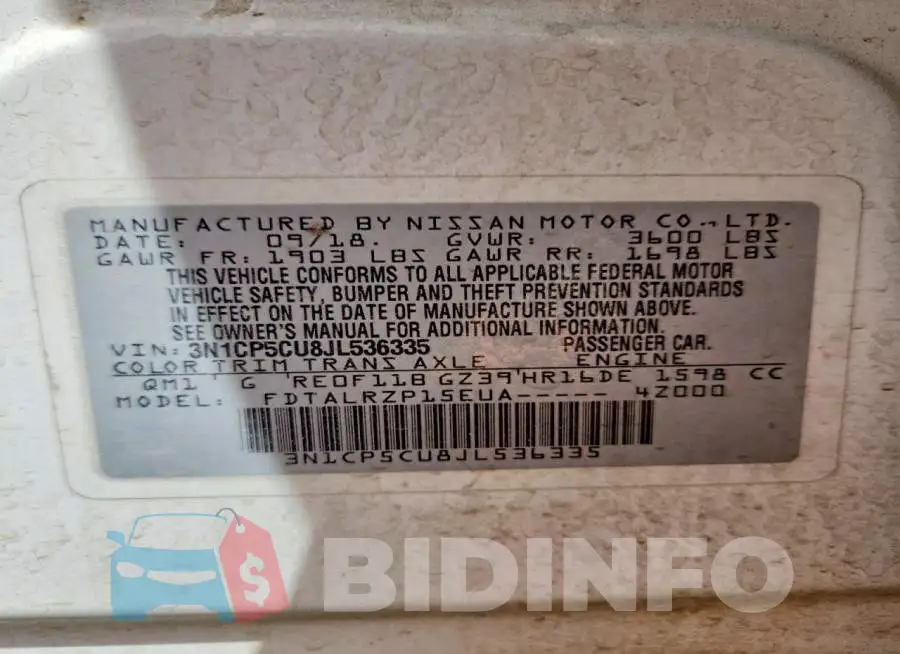 3N1CP5CU8JL536335 Photo# 12