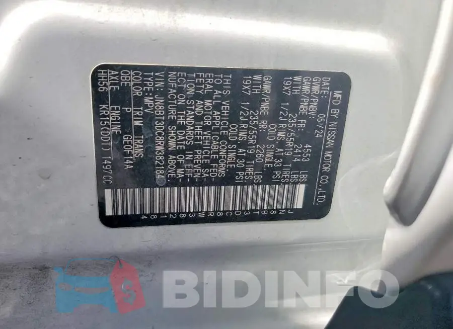 JN8BT3DC8RW382184 Photo# 14