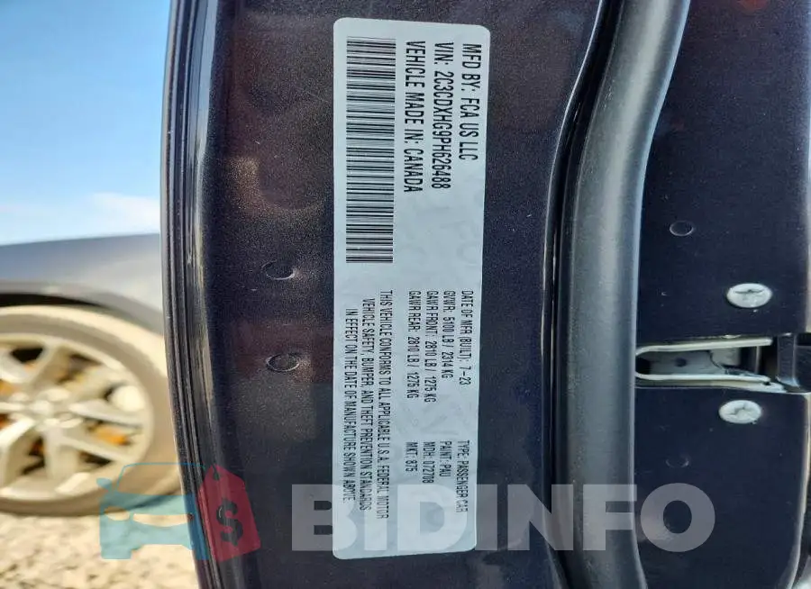 2C3CDXHG9PH626488 Photo# 12
