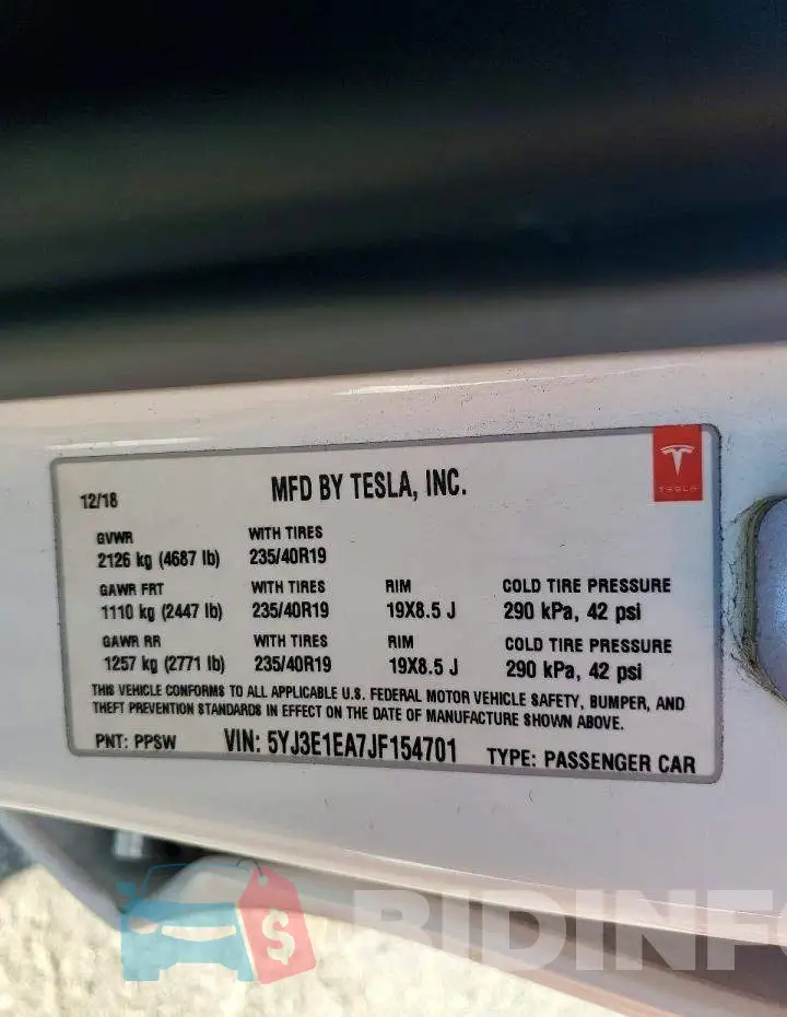5YJ3E1EA7JF154701 Photo# 13