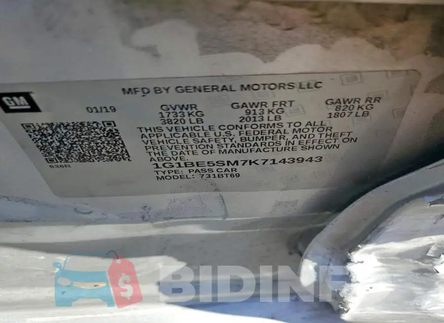 1G1BE5SM7K7143943 Photo# 13