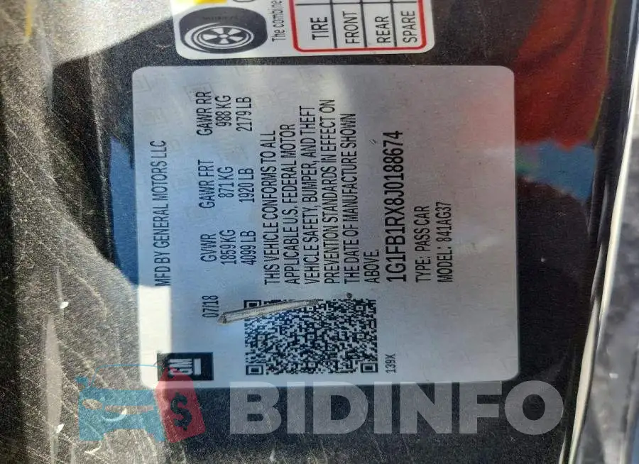 1G1FB1RX8J0188674 Photo# 12