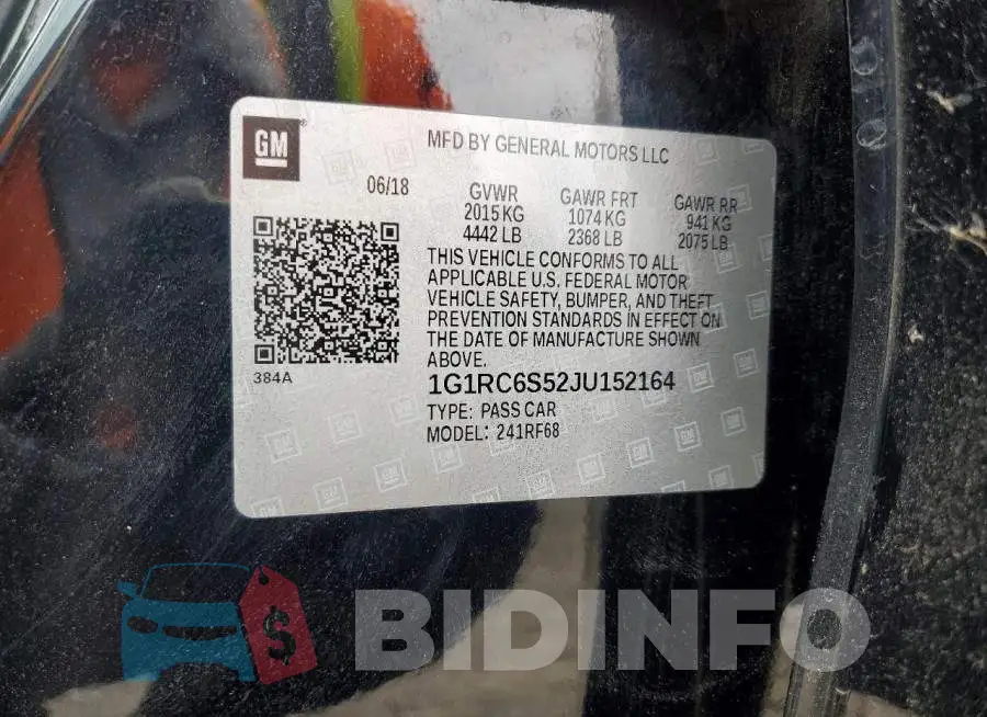 1G1RC6S52JU152164 Photo# 13