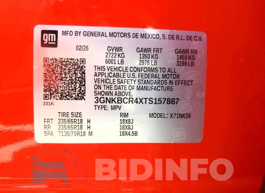3GNKBCR4XTS157887 Photo# 13