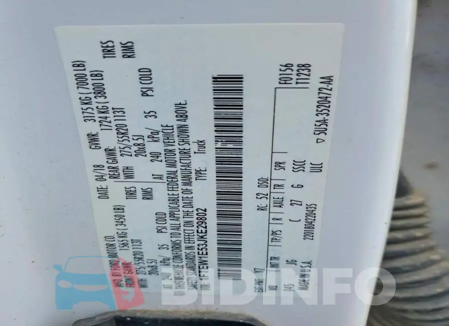 1FTEW1E53JKE29802 Photo# 12