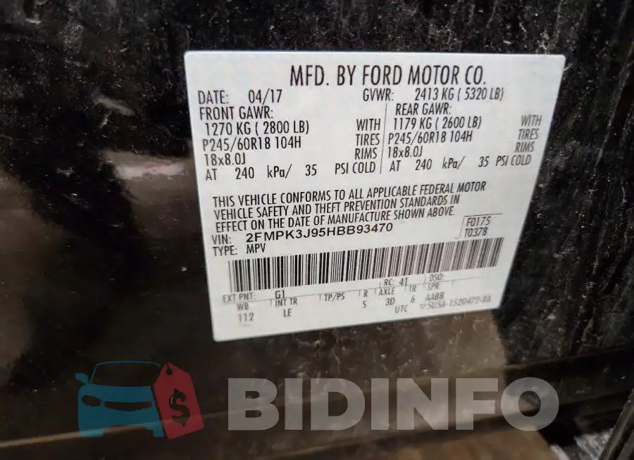 2FMPK3J95HBB93470 Photo# 13
