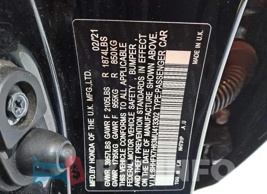 SHHFK7H63MU413302 Photo# 12
