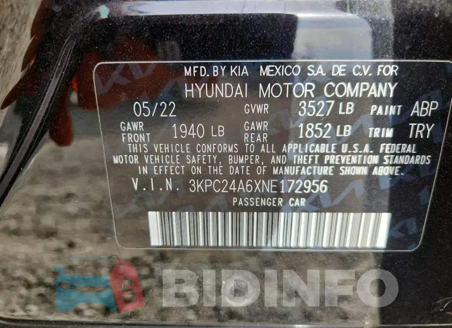 3KPC24A6XNE172956 Photo# 12