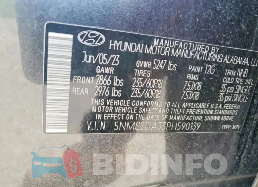 5NMS2DAJ3PH590139 Photo# 12