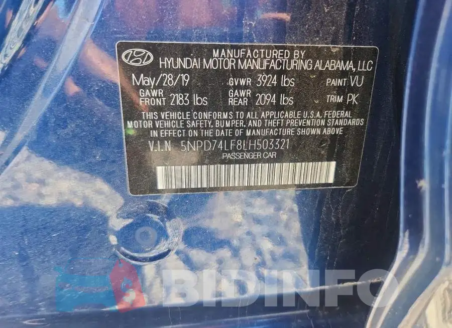 5NPD74LF8LH503321 Photo# 12
