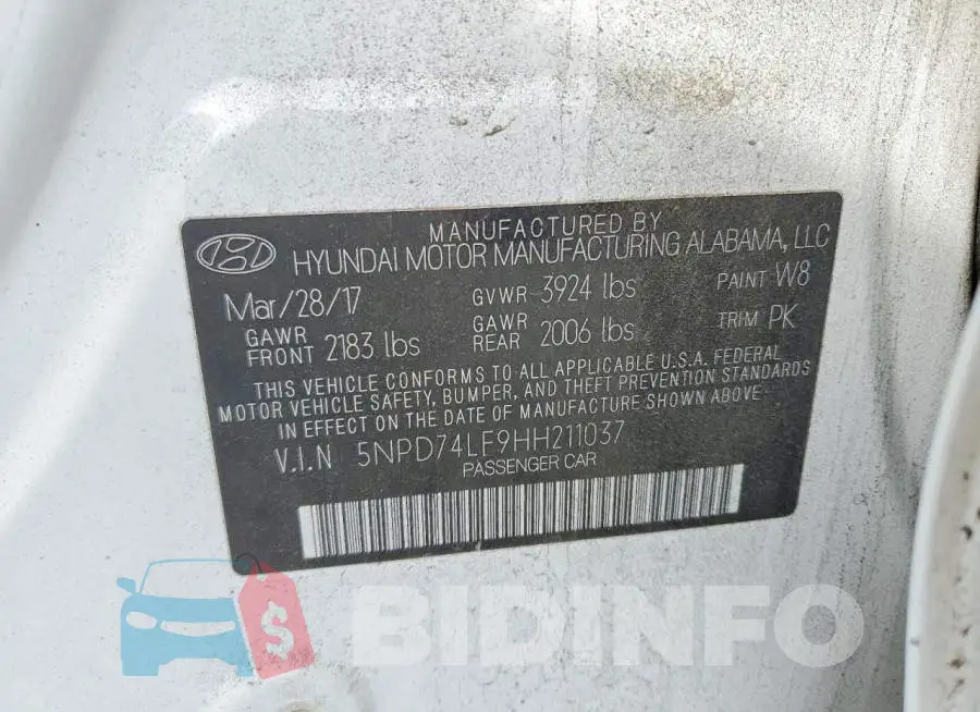 5NPD74LF9HH211037 Photo# 12