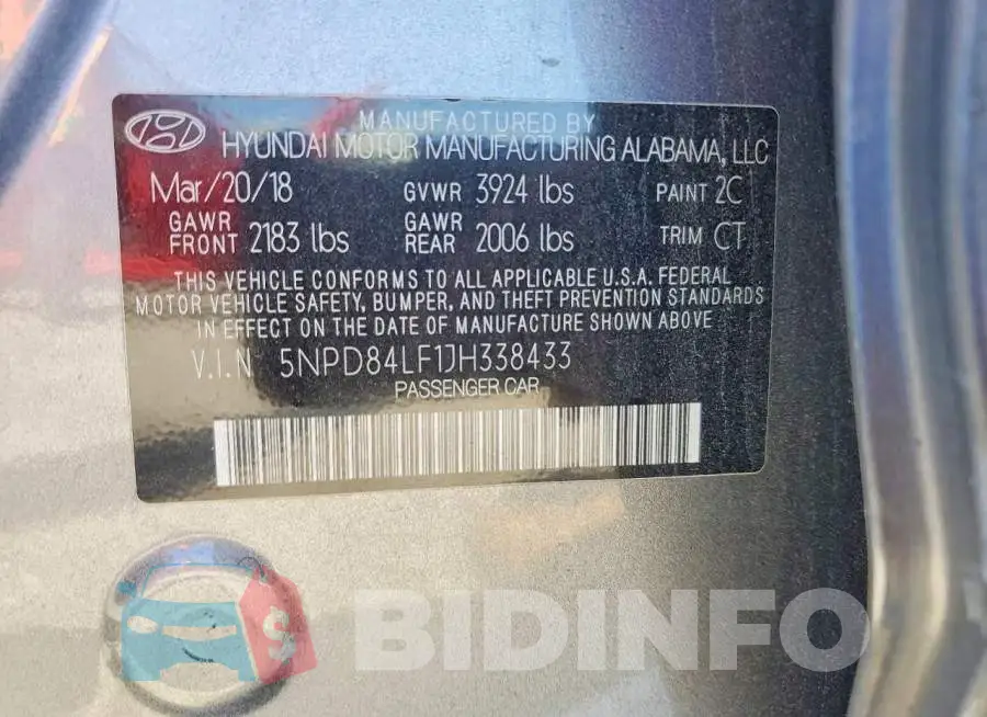 5NPD84LF1JH338433 Photo# 12