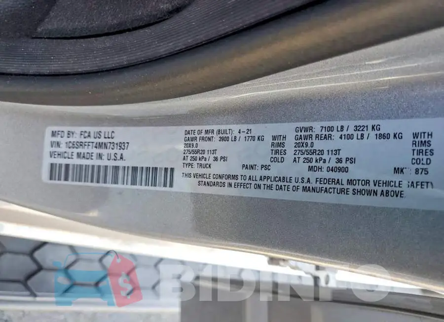 1C6SRFFT4MN731937 Photo# 12
