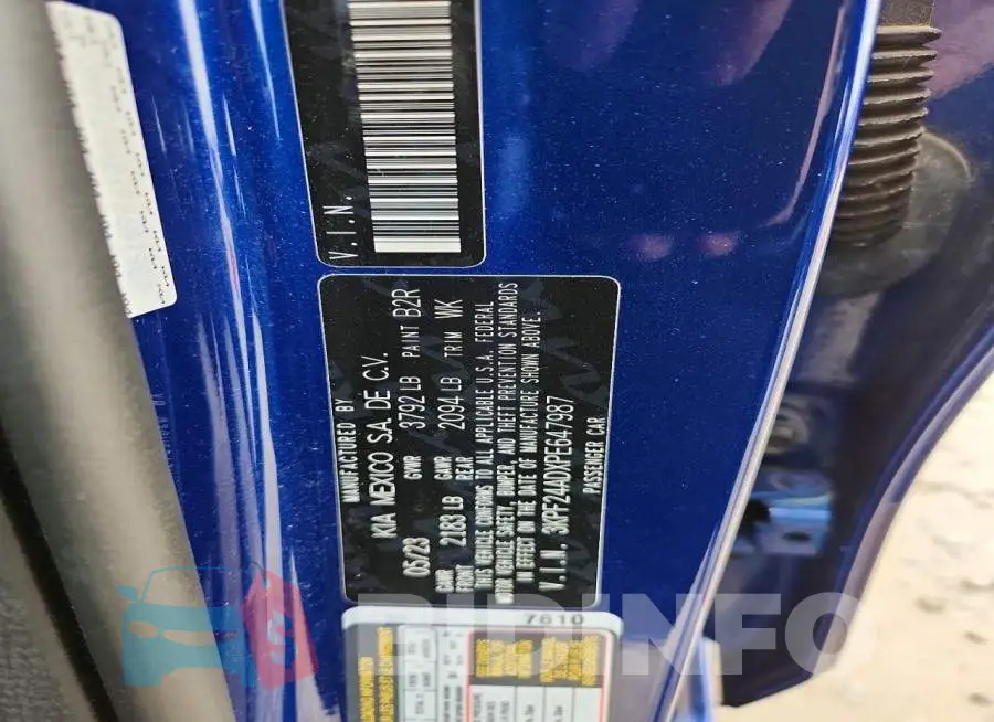 3KPF24ADXPE647987 Photo# 12