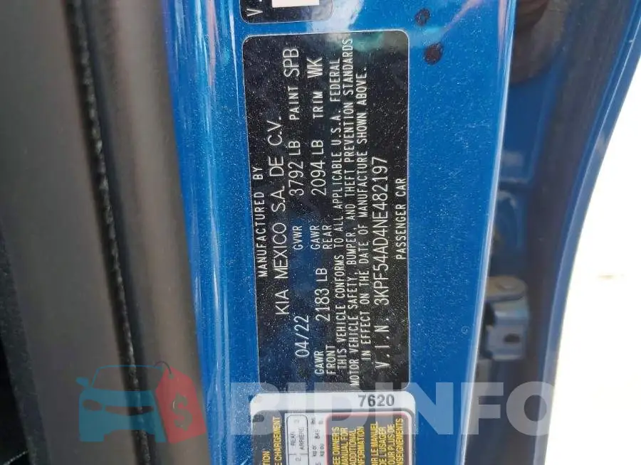 3KPF54AD4NE482197 Photo# 12