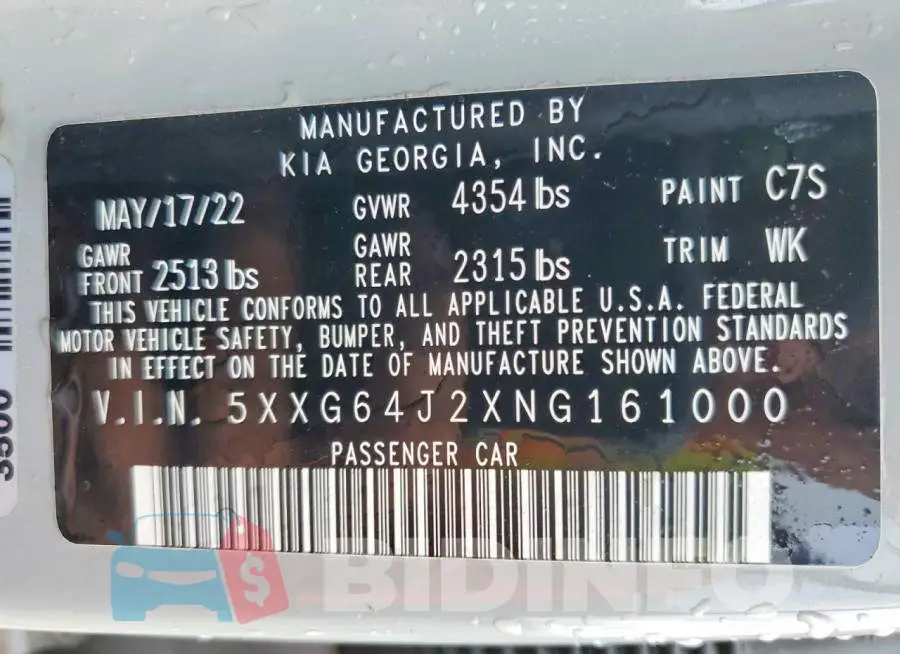 5XXG64J2XNG161000 Photo# 12