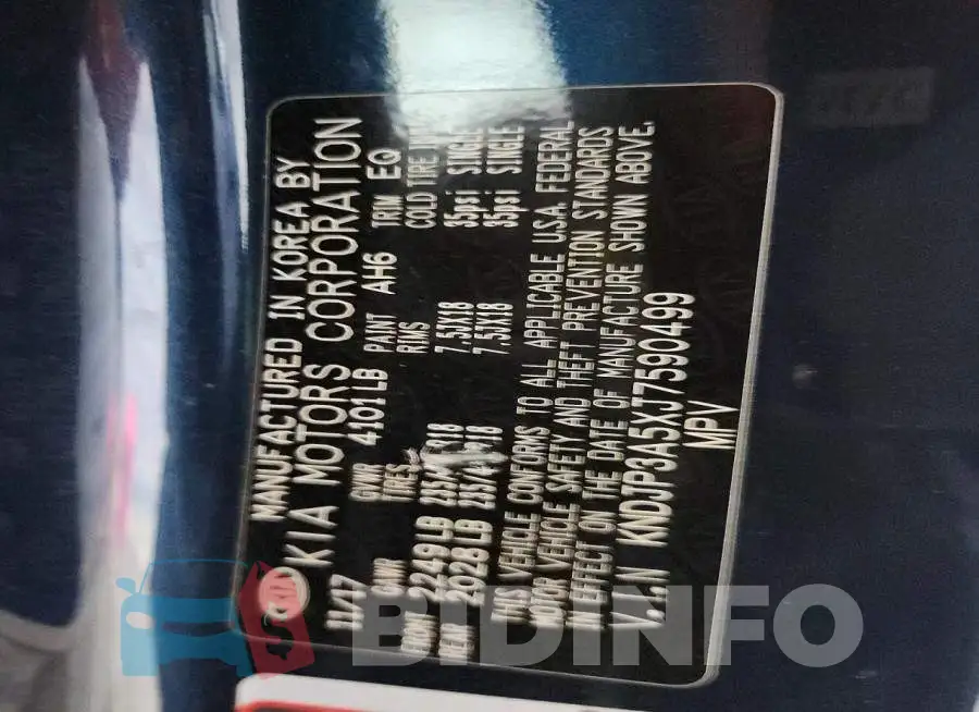KNDJP3A5XJ7590499 Photo# 12