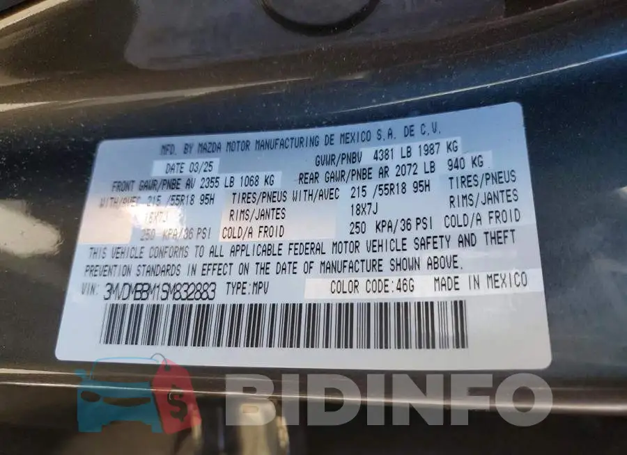 3MVDMBBM1SM832883 Photo# 14