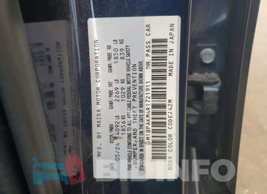 JM1BPAKM4R1721911 Photo# 12