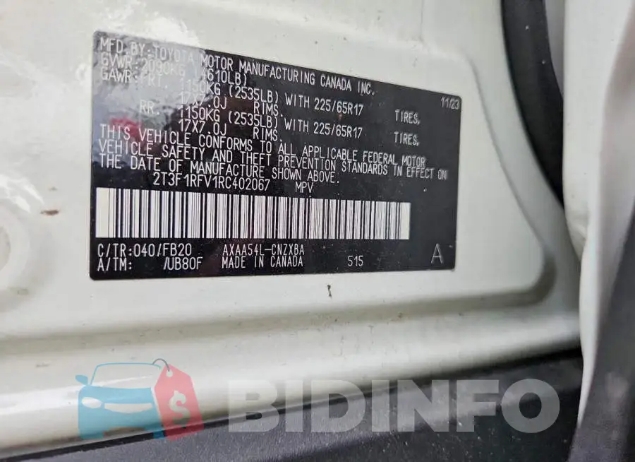 2T3F1RFV1RC402067 Photo# 12
