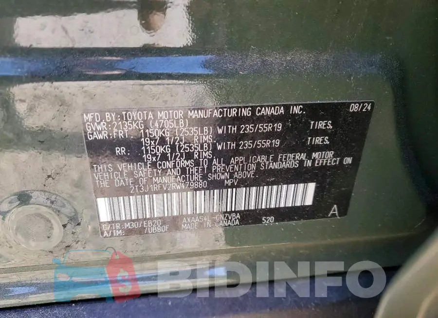 2T3J1RFV2RW479880 Photo# 13