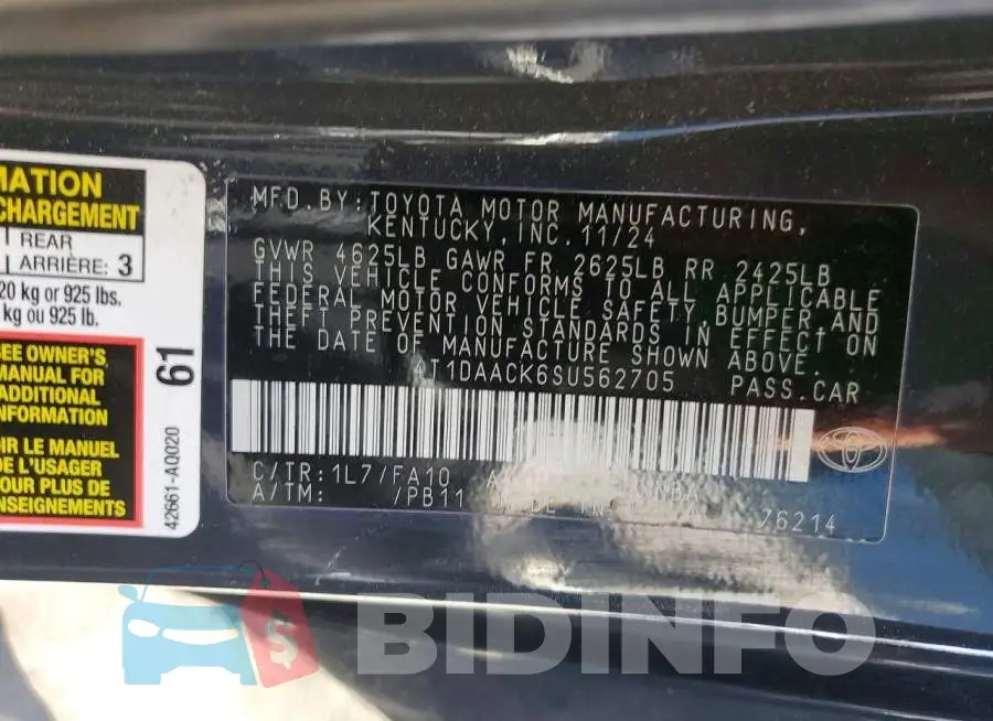 4T1DAACK6SU562705 Photo# 12