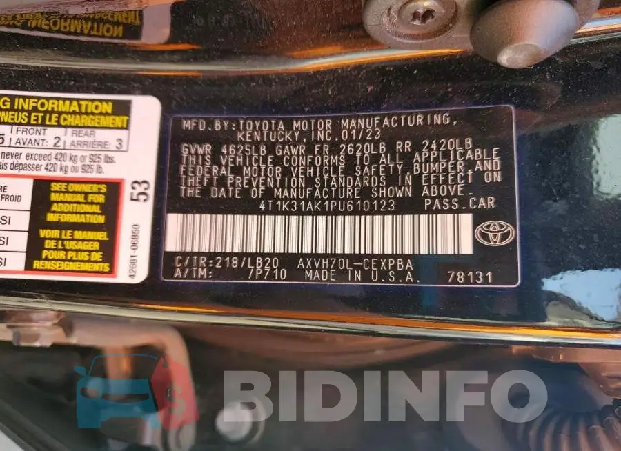4T1K31AK1PU610123 Photo# 12