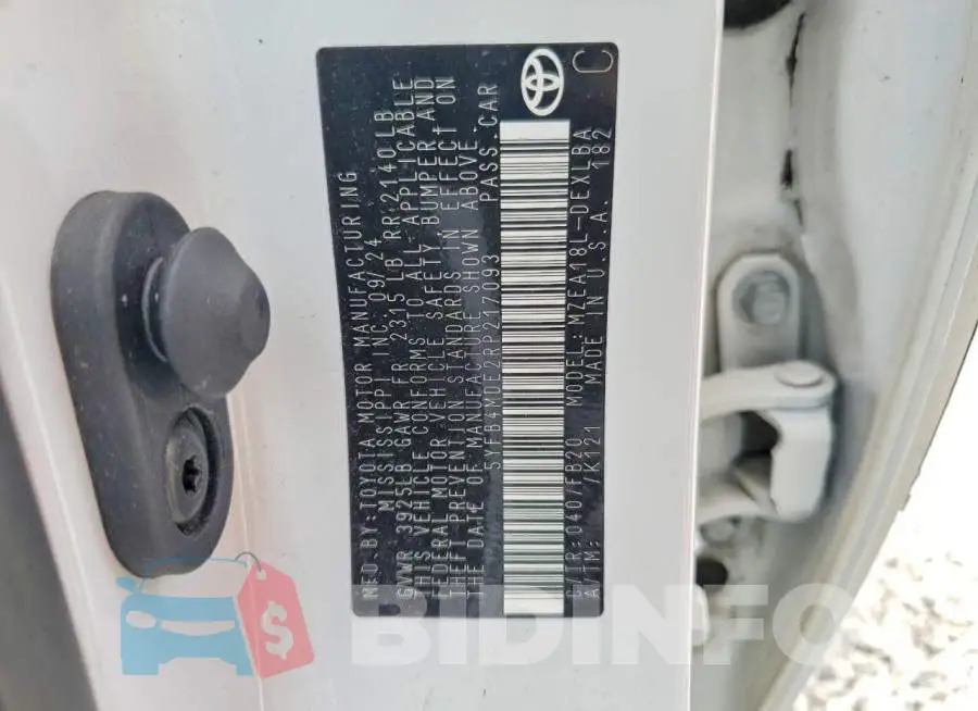 5YFB4MDE2RP217093 Photo# 12