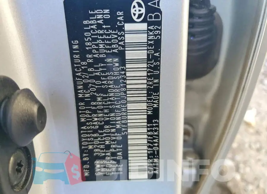5YFBURHE0JP812343 Photo# 12