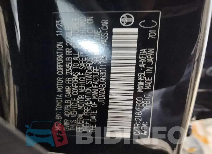 JTDADABU9R3011735 Photo# 12