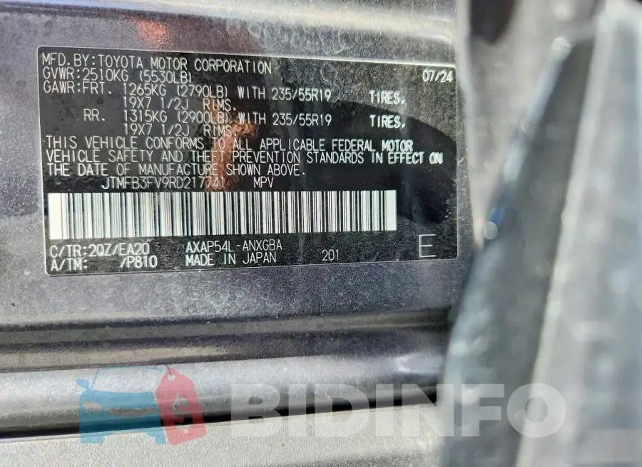 JTMFB3FV9RD217741 Photo# 12