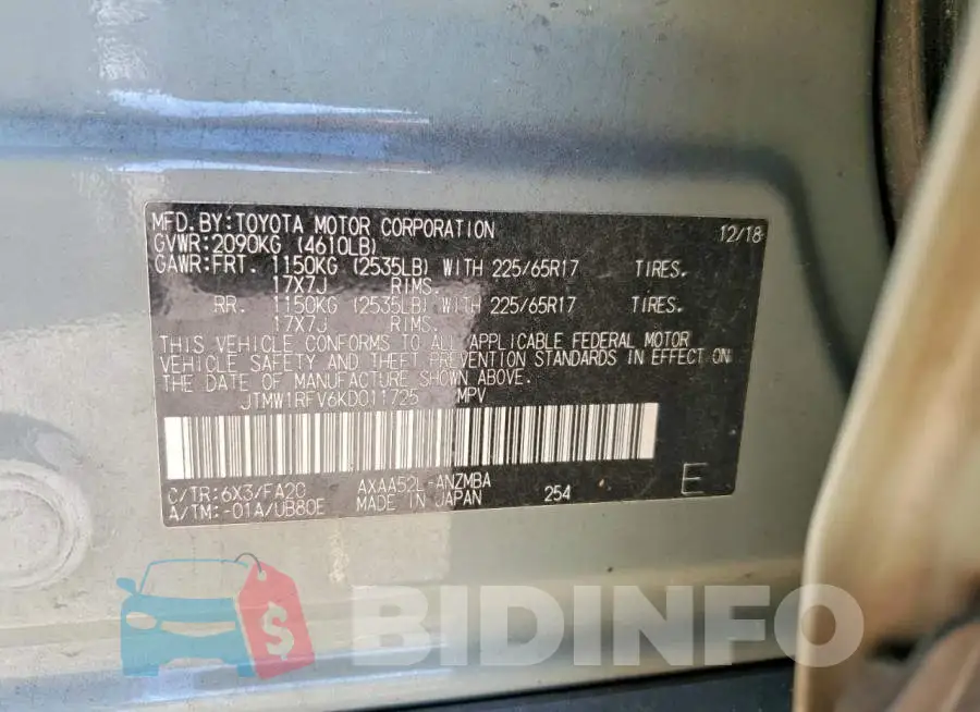 JTMW1RFV6KD011725 Photo# 13