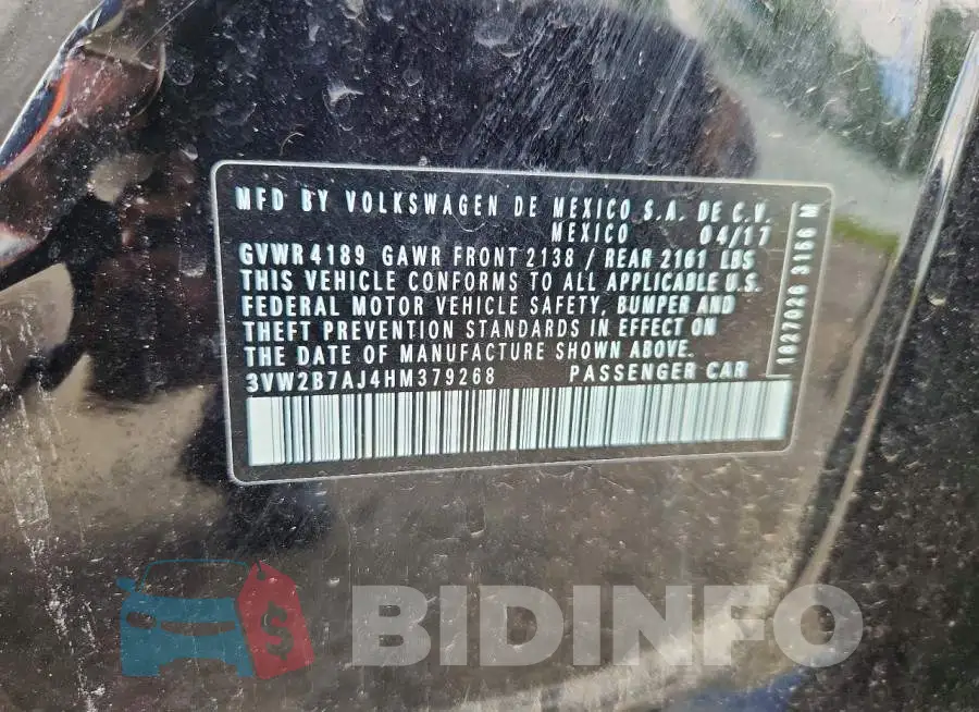 3VW2B7AJ4HM379268 Photo# 12