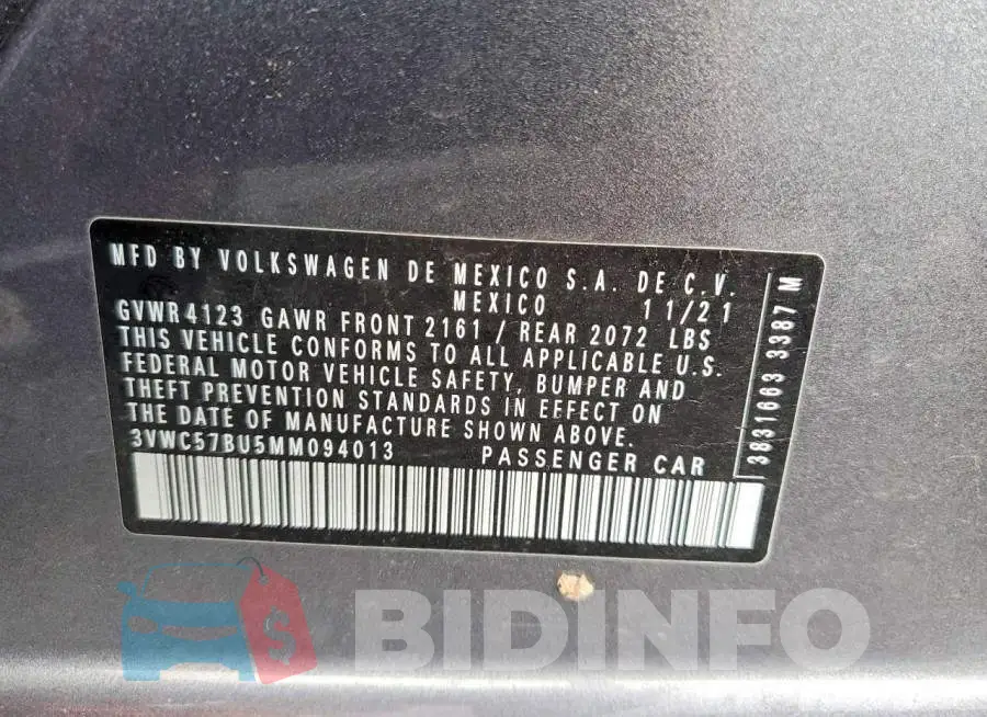 3VWC57BU5MM094013 Photo# 12