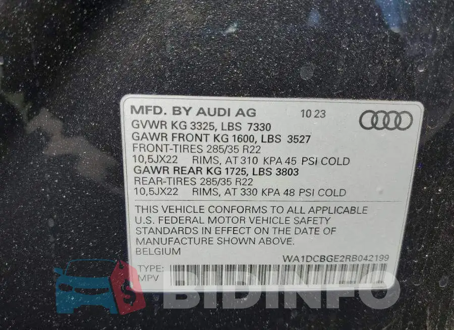 WA1DCBGE2RB042199 Photo# 12