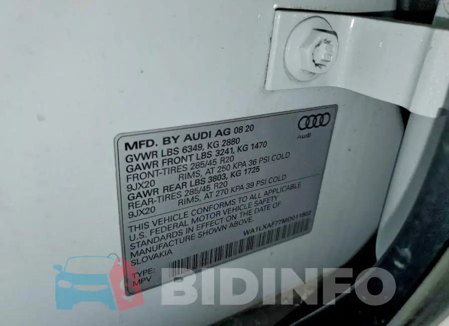 WA1LXAF77MD011802 Photo# 13