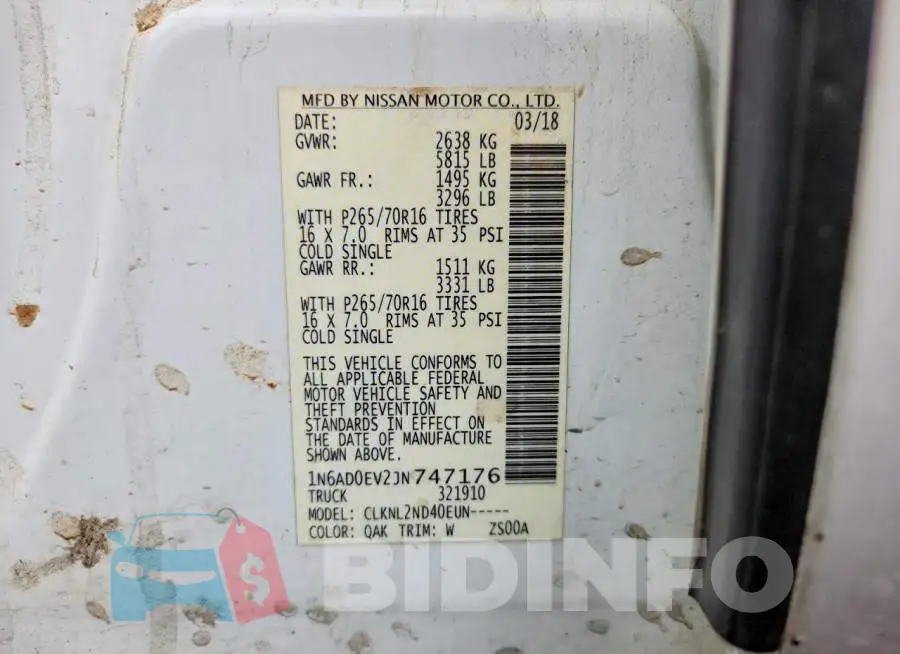 1N6AD0EV2JN747176 Photo# 12