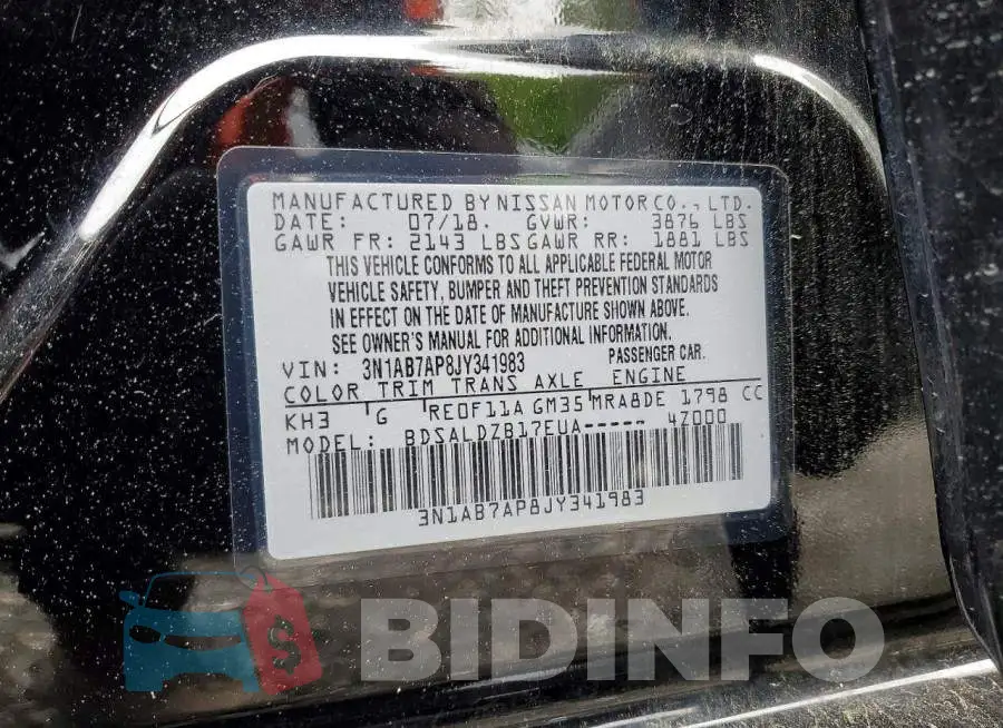 3N1AB7AP8JY341983 Photo# 13
