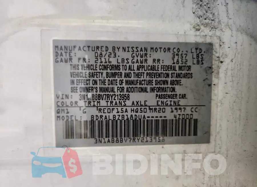 3N1AB8BV7RY213958 Photo# 12