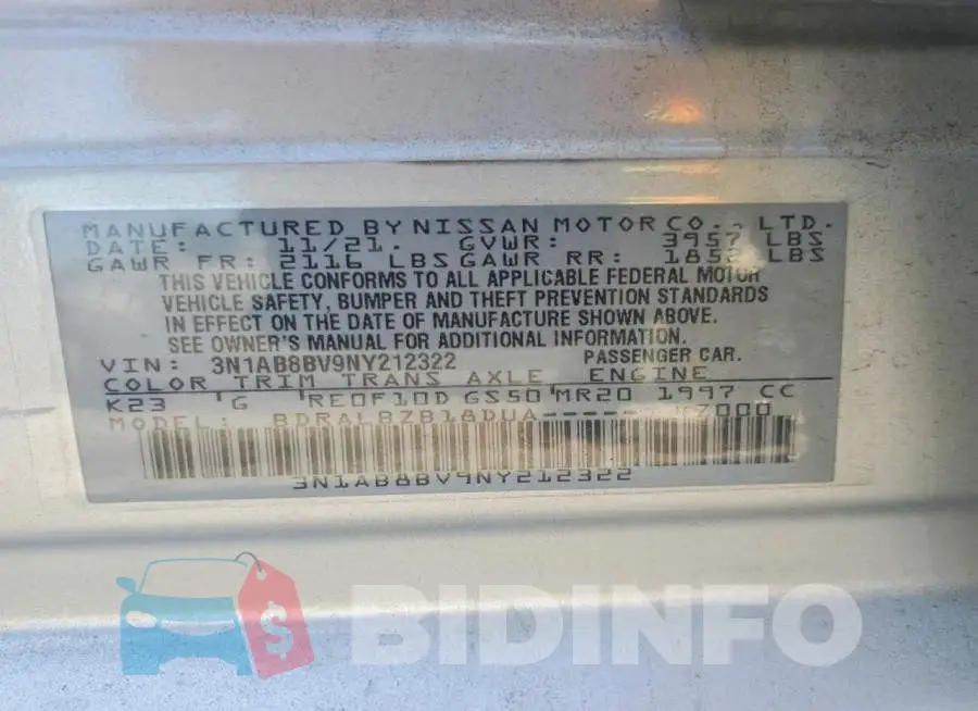 3N1AB8BV9NY212322 Photo# 12