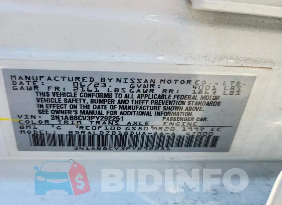 3N1AB8CV3PY292251 Photo# 12
