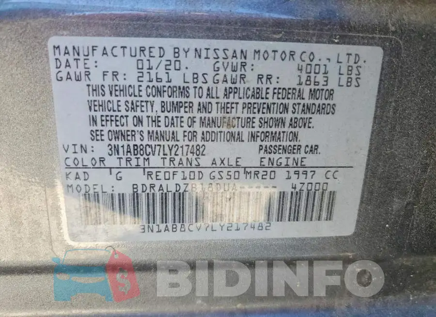 3N1AB8CV7LY217482 Photo# 12