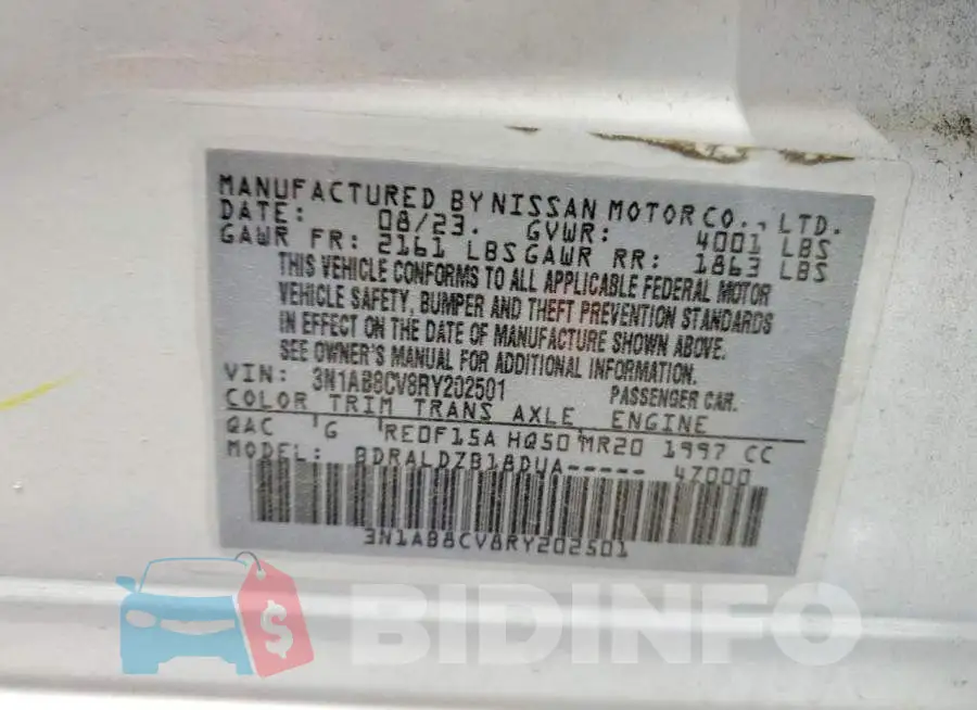 3N1AB8CV8RY202501 Photo# 12