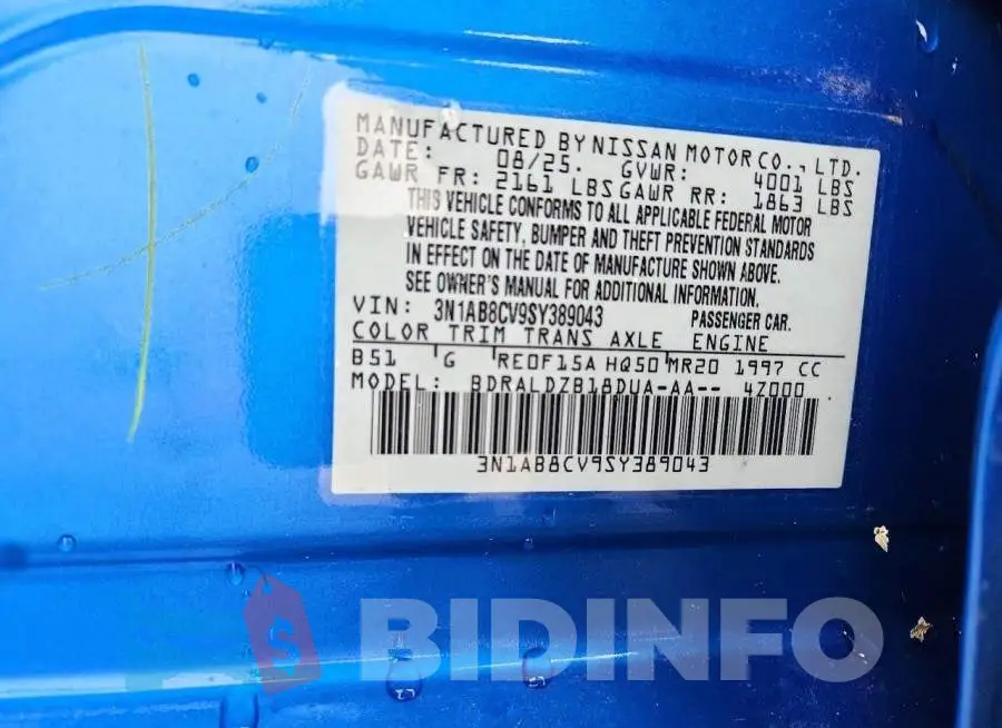 3N1AB8CV9SY389043 Photo# 13