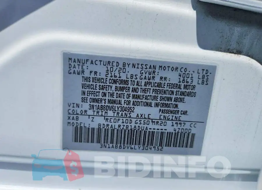 3N1AB8DV6LY304952 Photo# 12